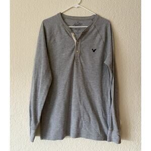 American Eagle Outfitters Men Heritage Classic Long Sleeve Thermal LG Henley